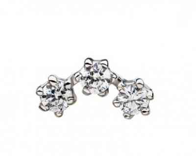 3 GEM CLUSTER WHITE GOLD