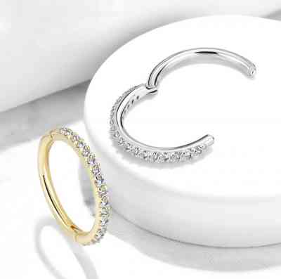 PAVÉ ETERNITY CLICKER WHITE GOLD 14KT