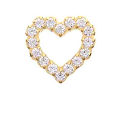 Pave Set Gem Heart