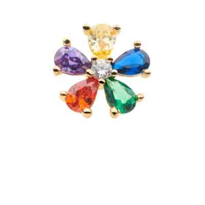 14KT GOLD RAINBOW FLOWER